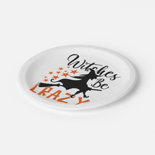 Witches zijn gek papieren bordje (Gekanteld)