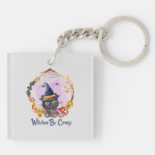 Witches zijn gek sleutelhanger (Achterkant)