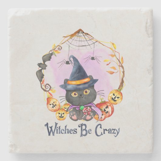 Witches zijn gek stenen onderzetter (Voorkant)