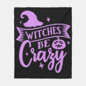 Witches zijn gekkenzwart en Paars Fleece Deken (Voorkant)