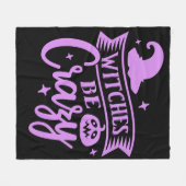 Witches zijn gekkenzwart en Paars Fleece Deken (Voorkant (Horizontaal))