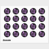 Witches zijn gekkenzwart en Paars Ronde Sticker (Vel)