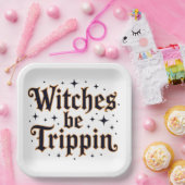 Witches zijn teppin papieren bordje (Feest)