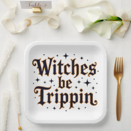 Witches zijn teppin papieren bordje