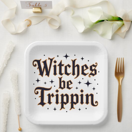 Witches zijn teppin papieren bordje (Huwelijk)