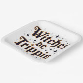 Witches zijn teppin papieren bordje (Gebogen)