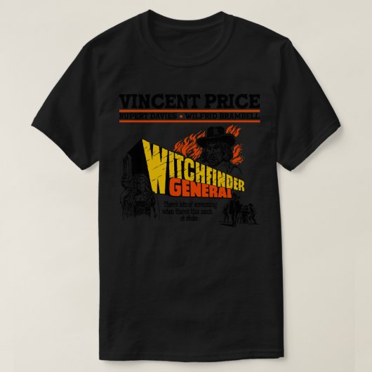 Witchfinder-generaal Vincent Price Folk Horror T-shirt (Design voorkant)