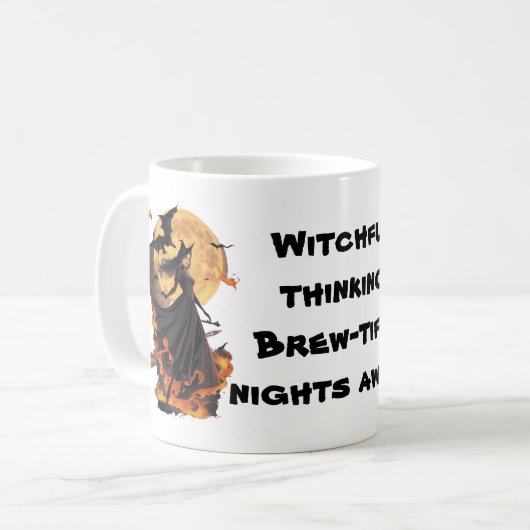 Witchful Thinking: Brew-tiful Nights Koffiemok (Voorkant links)