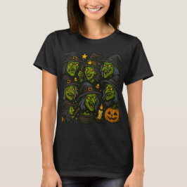Witchful Thinking: Een Halloween-kakel T-shirt