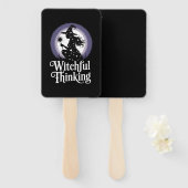 Witchful Thinking Halloween Girl T-shirt Handwaaier (Voorkant en achterkant)