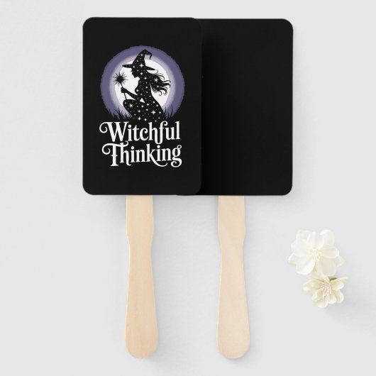 Witchful Thinking Halloween Girl T-shirt Handwaaier (Voorkant en achterkant)