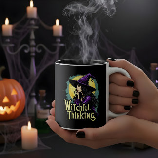 Witchfull Thinking Halloween Witch Thinking ontwer Tweekleurige Koffiemok