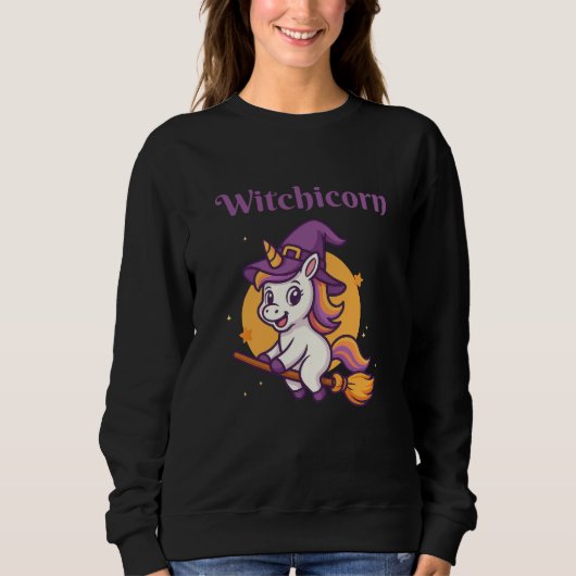 Witchicorn - grappig leuk griezelig Halloween cade Trui (Voorkant)