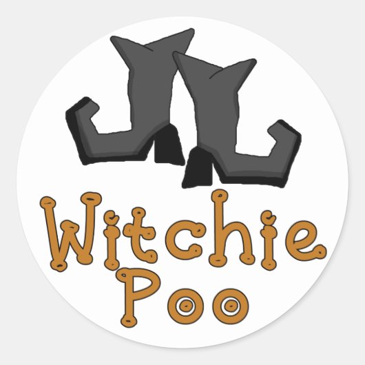 Witchie Poo T-shirts en cadeaus Ronde Sticker (Voorkant)