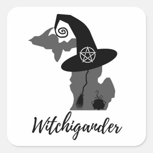 Witchigander - Michigan Witch Vierkante Sticker (Voorkant)