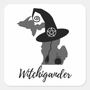 Witchigander - Michigan Witch Vierkante Sticker