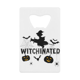 Witchinated Halloween 2021Costume Funny Witch Creditkaart Flessenopener