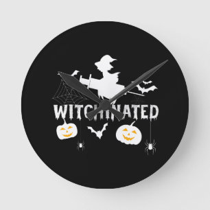 Witchinated Halloween 2021Costume Funny Witch Ronde Klok
