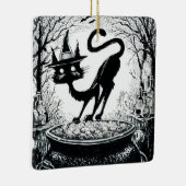 Witching Cat Keramisch Ornament (Rechts)