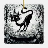 Witching Cat Keramisch Ornament (Achterkant)