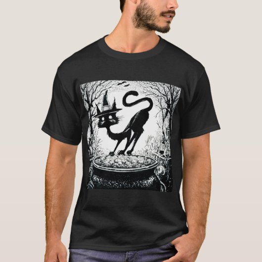 Witching Cat T-shirt (Voorkant)