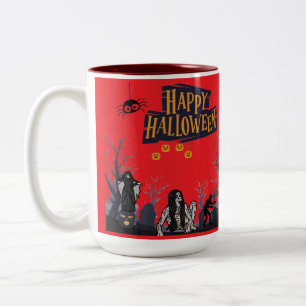 Witching Hour Fluisteringen helder rood Tweekleurige Koffiemok