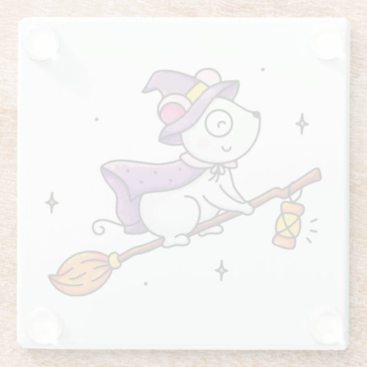 Witching hour glazen onderzetter (Achterkant)