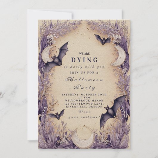 Witching Hour maanverlichte Halloween Kaart (Voorkant)