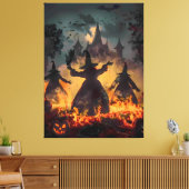 Witching Hour Ritual – Fire Dance of the Three Sis Canvas Afdruk (Insitu (Woonkamer))