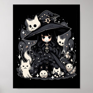 Witching Hour Trendy Halloween Graphic Design Poster
