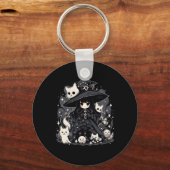 Witching Hour Trendy Halloween Graphic Design Sleutelhanger (Voorkant)