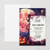 Witching Hour Whimsy: Halloweenuitnodiging op maat Kaart (Voorkant / Achterkant)