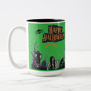 Witching Hour Whispers kelly groen Tweekleurige Koffiemok