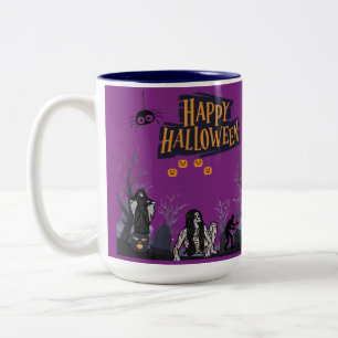Witching Hour Whispers koninklijk paars Tweekleurige Koffiemok