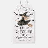 Witching u een gelukkige Halloween heks Cadeaulabel (Voorkant)