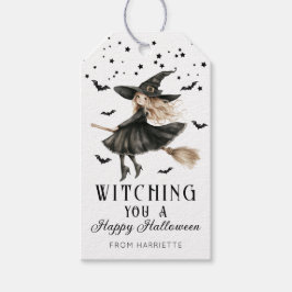 Witching u een gelukkige Halloween heks Cadeaulabel