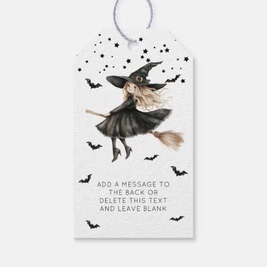 Witching u een gelukkige Halloween heks Cadeaulabel (Achterkant)