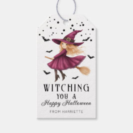 Witching u een gelukkige Halloween heks Cadeaulabel