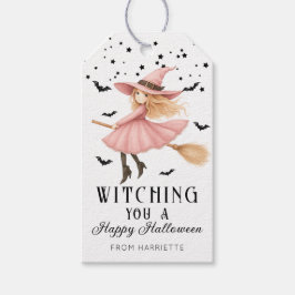 Witching u een gelukkige Halloween heks Cadeaulabel