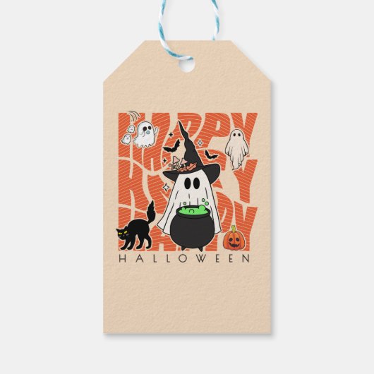 Witching Up Fun | Happy Halloween Magie & Mischief Cadeaulabel (Achterkant)