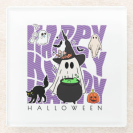 Witching Up Fun | Happy Halloween Magie & Mischief Glazen Onderzetter