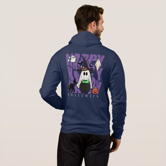 Witching Up Fun | Happy Halloween Magie & Mischief Hoodie (Achterkant volledig)