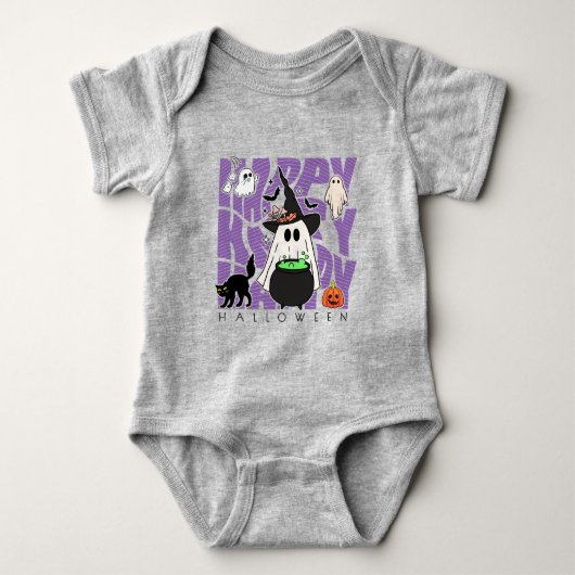 Witching Up Fun | Happy Halloween Magie & Mischief Romper (Voorkant)