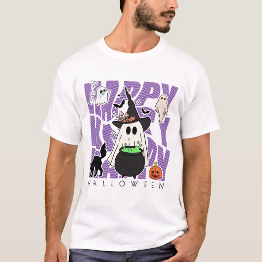 Witching Up Fun | Happy Halloween Magie & Mischief T-shirt (Voorkant)