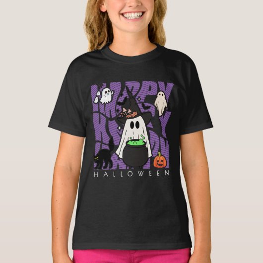 Witching Up Fun | Happy Halloween Magie & Mischief T-shirt (Voorkant)