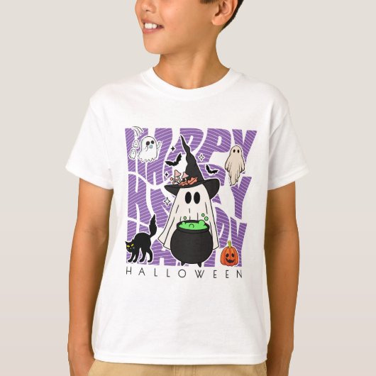 Witching Up Fun | Happy Halloween Magie & Mischief T-shirt (Voorkant)