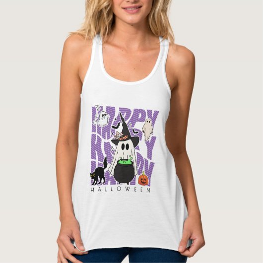 Witching Up Fun | Happy Halloween Magie & Mischief Tanktop (Voorkant)