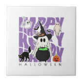 Witching Up Fun | Happy Halloween Magie & Mischief Tegeltje (Voorkant)