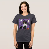 Witching Up Fun | Happy Halloween Magie & Mischief Tri-Blend Shirt (Voorkant volledig)