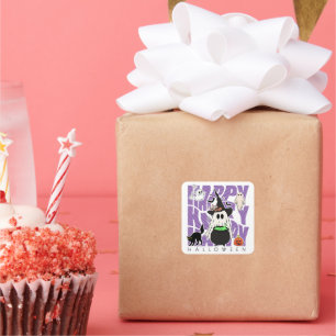 Witching Up Fun Happy Halloween Magie & Mischief Vierkante Sticker